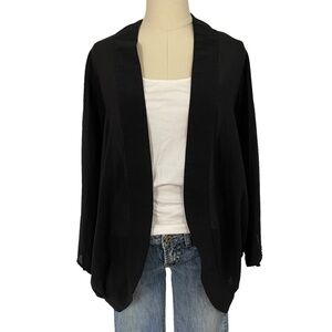 Kismet Lightweight Kimono Sz L/XL Black Topper Casual Office Career Everyday EUC